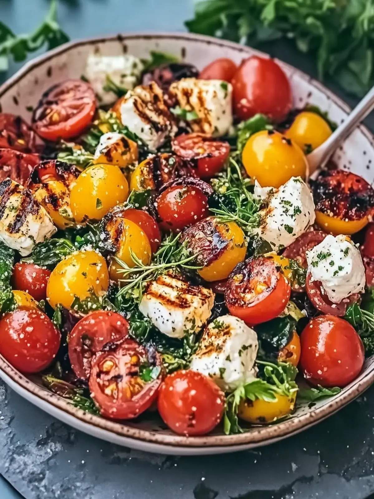 Mediterraner Salat zum Grillen