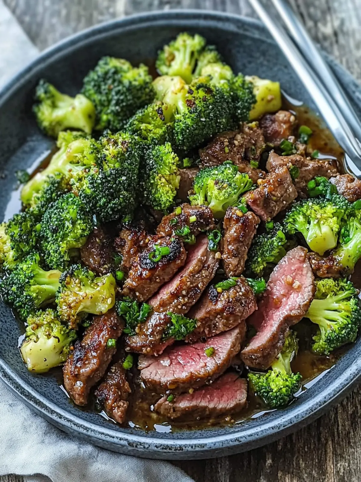 Rinderhackfleisch und Brokkoli Pfannengericht