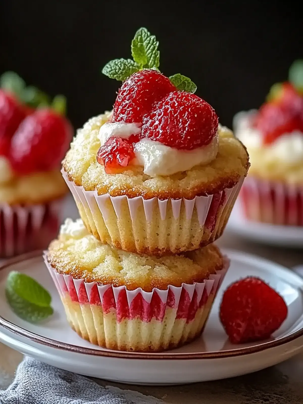 Erdbeer-Frischkäse-Muffins