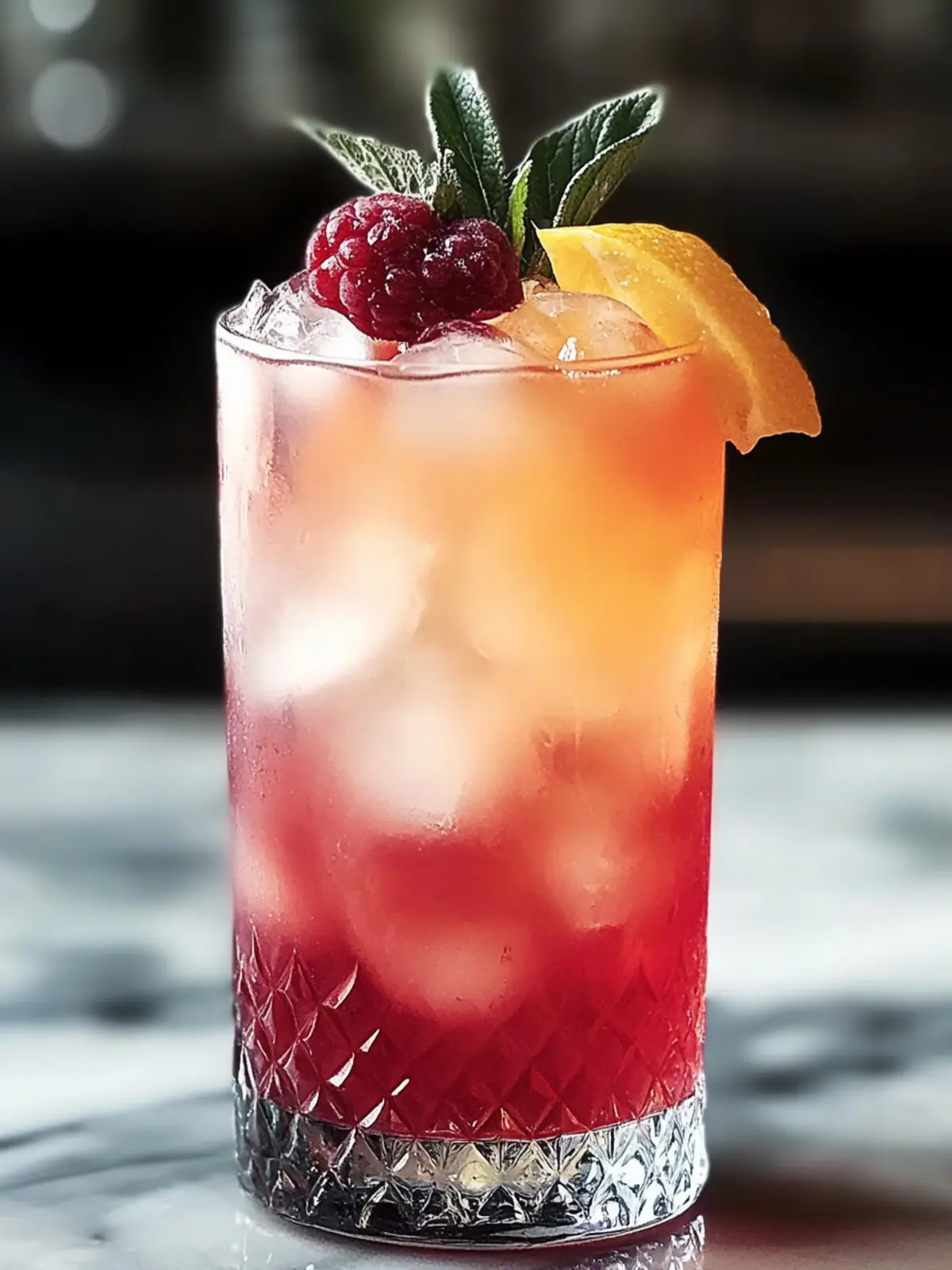 Geschichteter Pfirsich-Cocktail