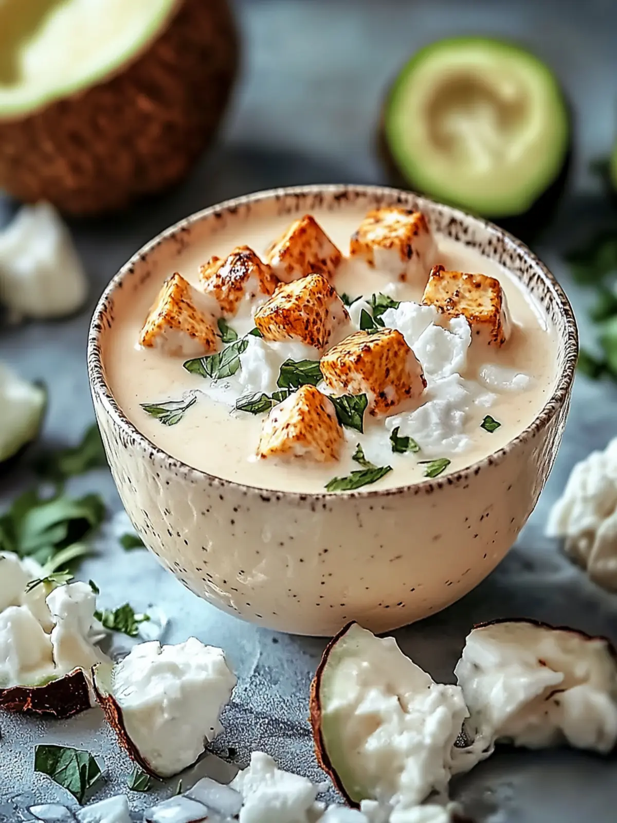 Einfache Kokosnuss-Hühnchen-Reisschüssel Rezept