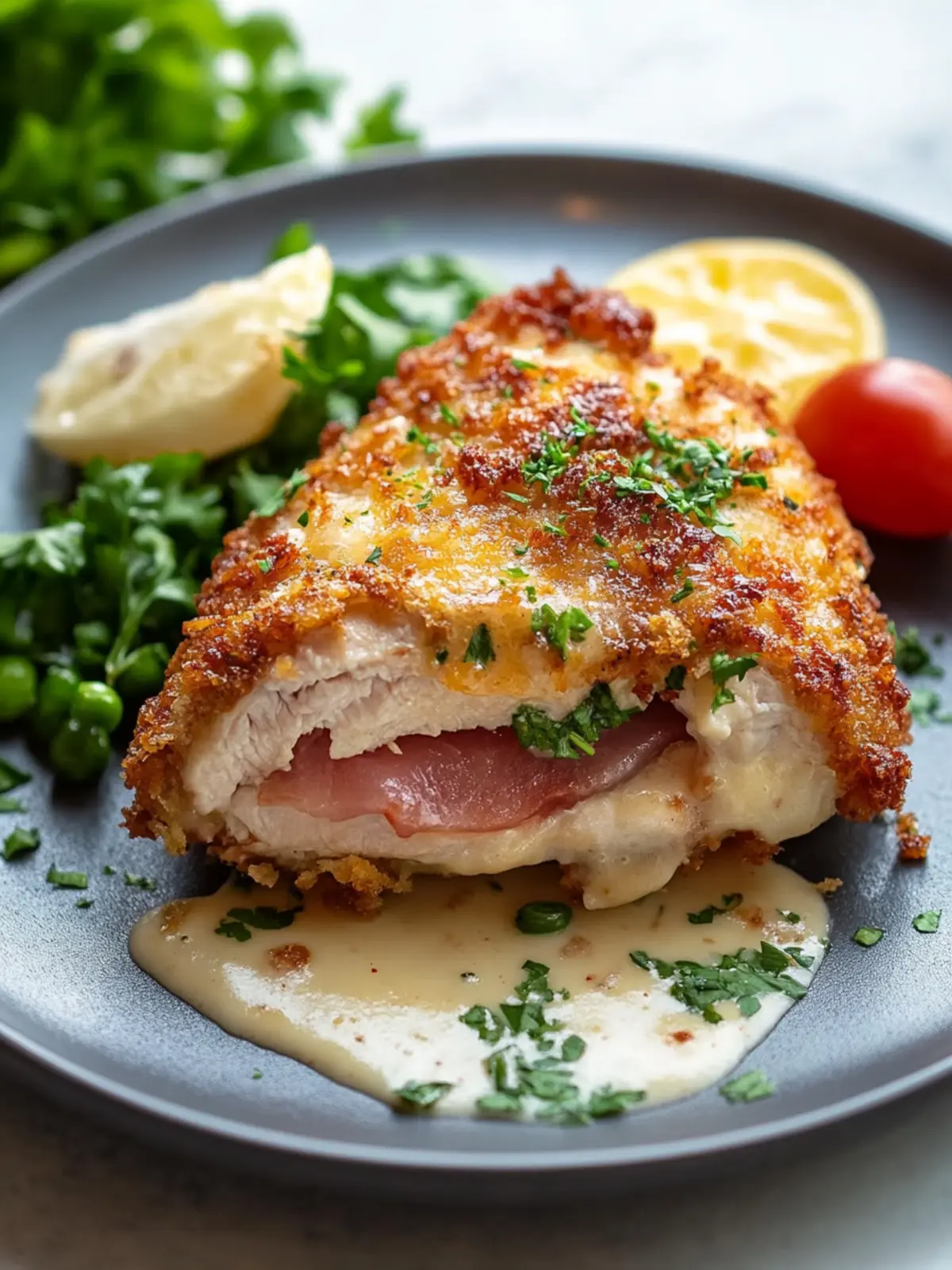 Köstliches Airfryer Hühnchen Cordon Bleu