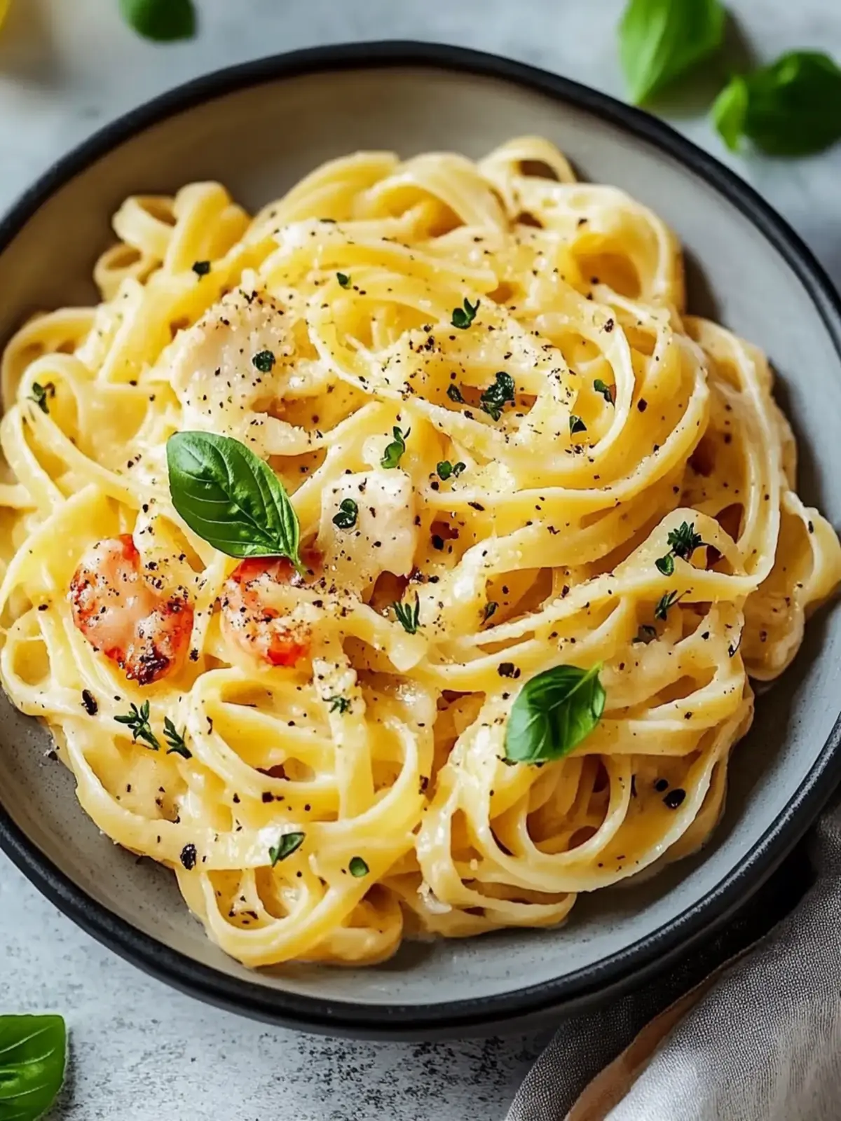 Cremige Garnelen-Pasta