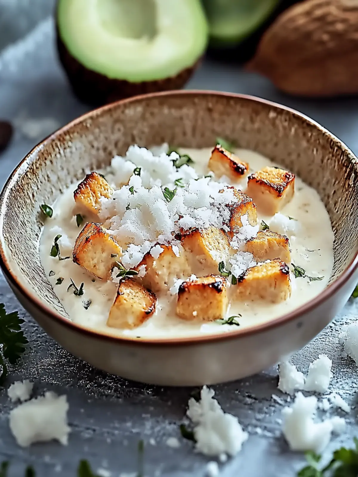 Einfache Kokosnuss-Hühnchen-Reisschüssel Rezept