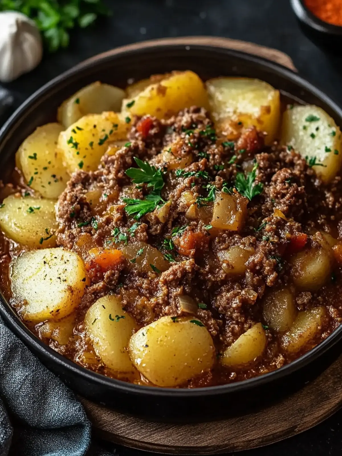 Kartoffelpfanne mit Hackfleisch