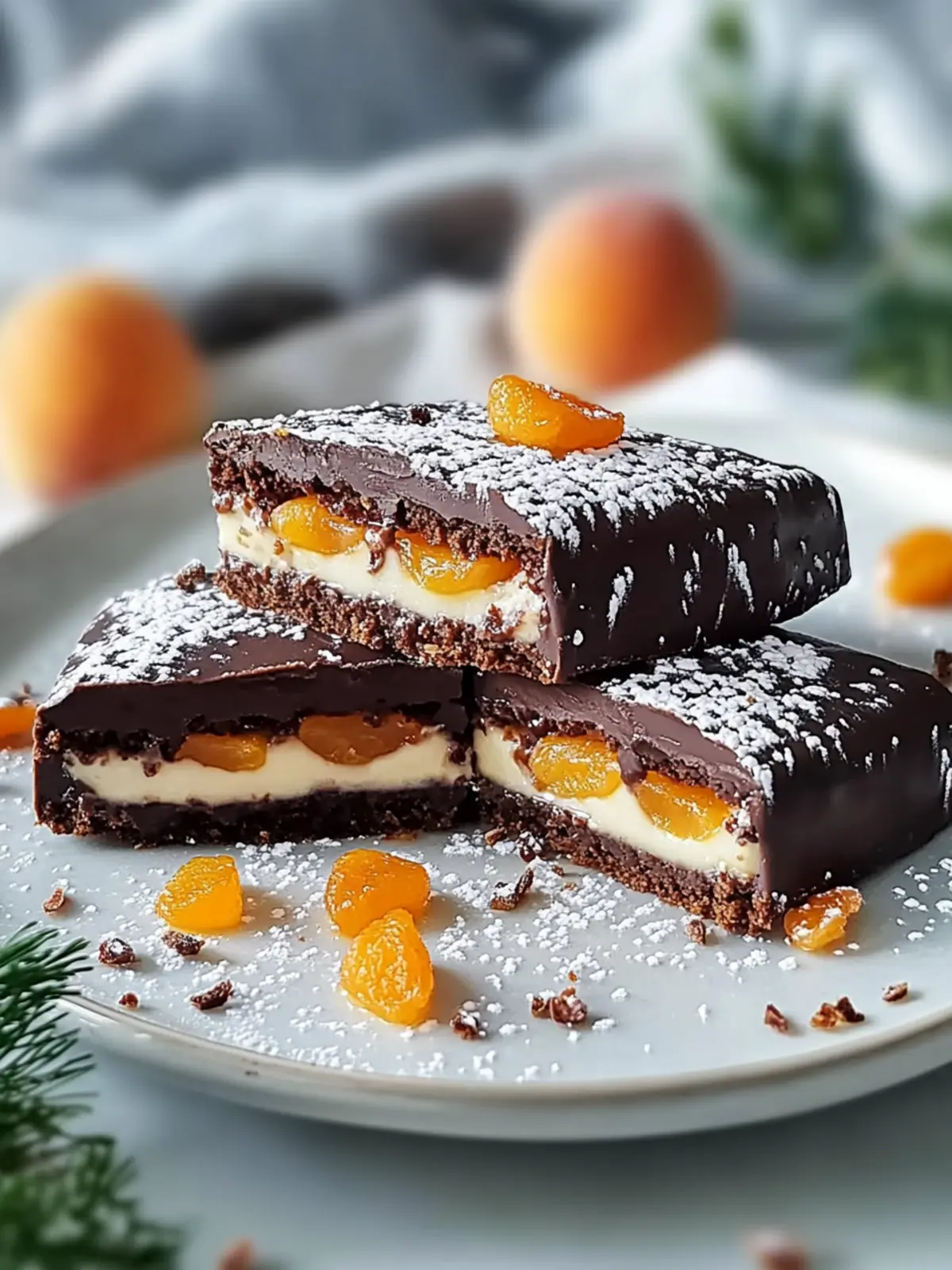 Sacher-Kekse mit Aprikosen und Mandeln