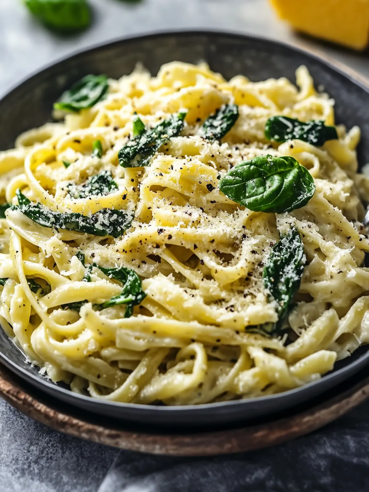 Cremige One Pot Pasta mit Linsen und Spinat