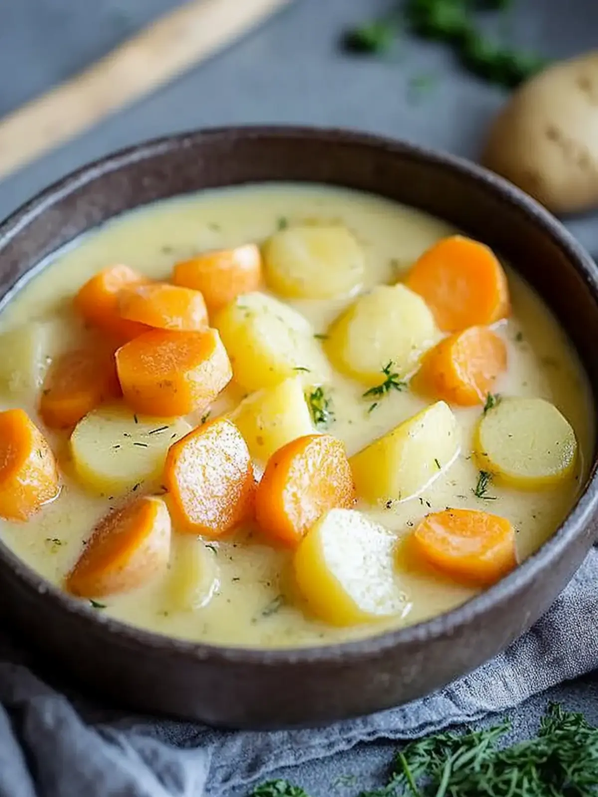 Kohlrabigemüse mit Kartoffeln und Möhren