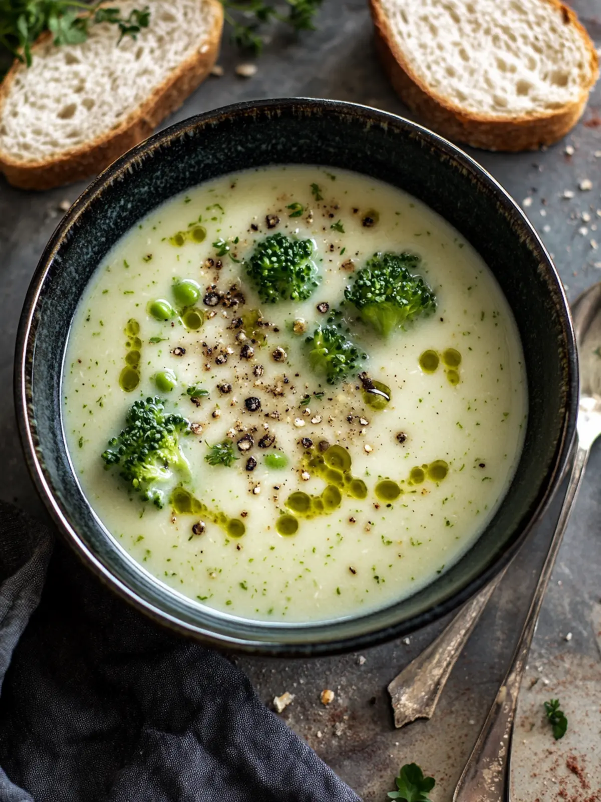 Cremige Brokkolisuppe
