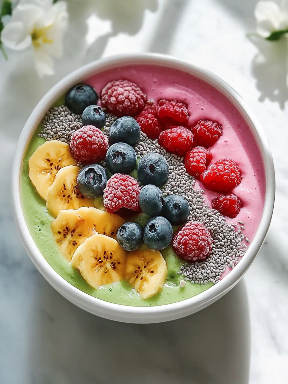 Bunte Smoothie Bowls dekorieren