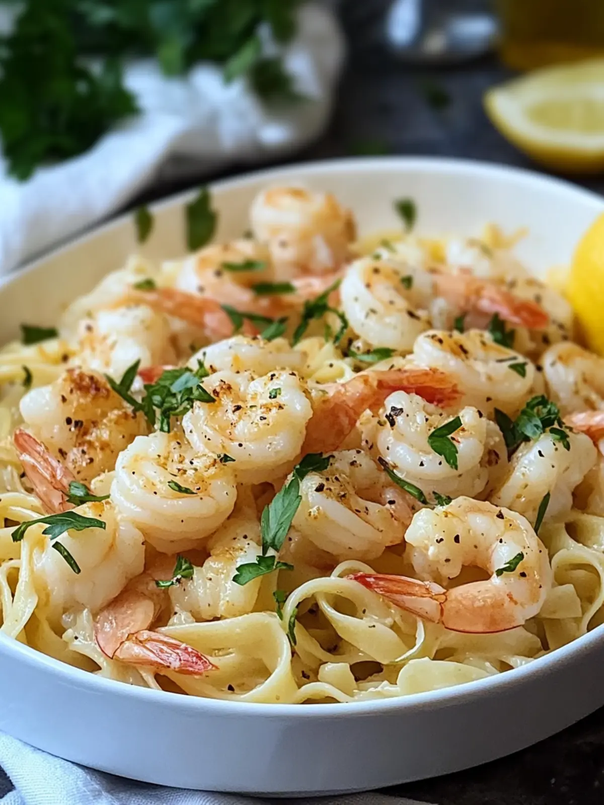 Garnelen Scampi Nudelauflauf