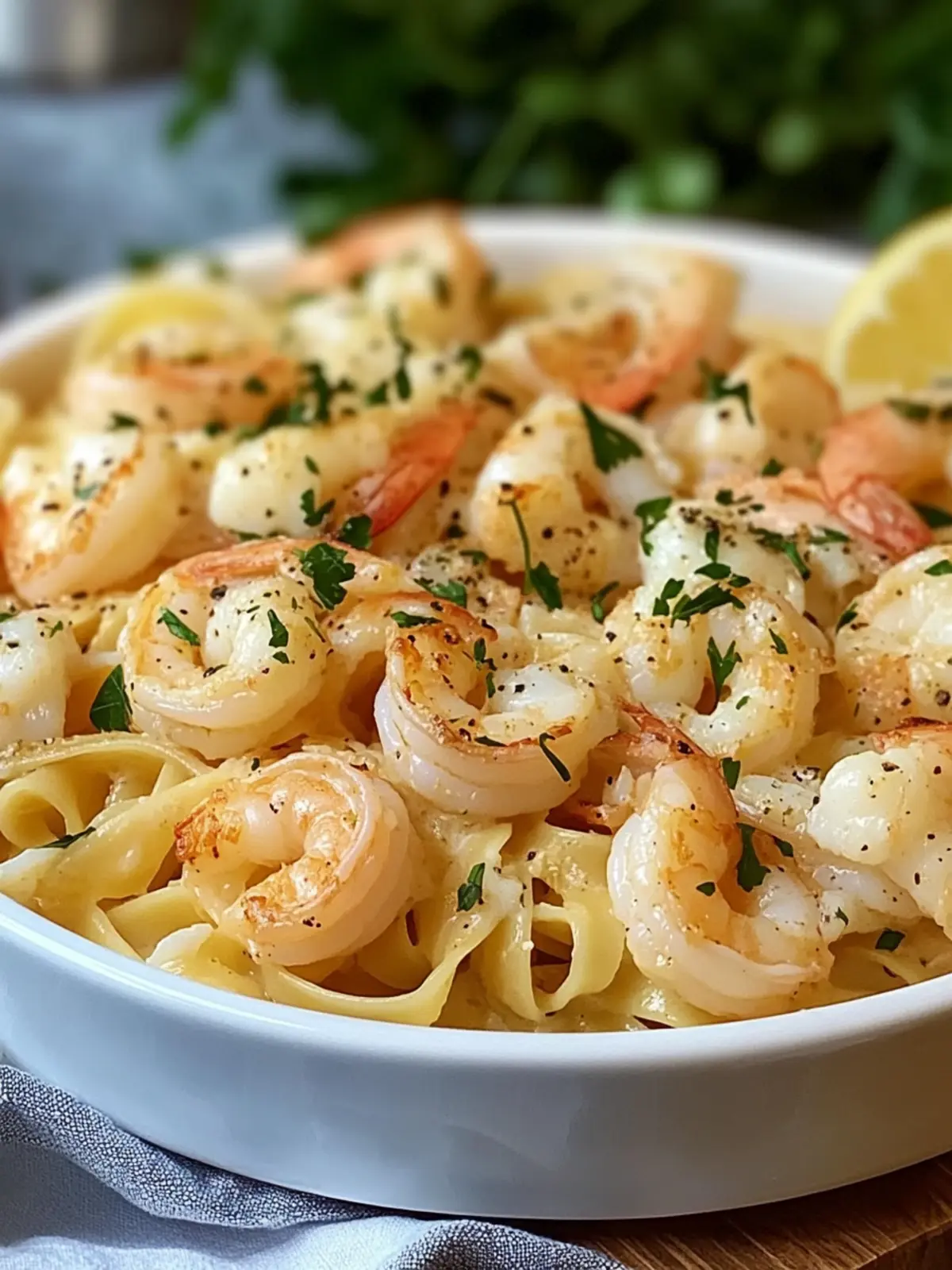 Garnelen Scampi Nudelauflauf