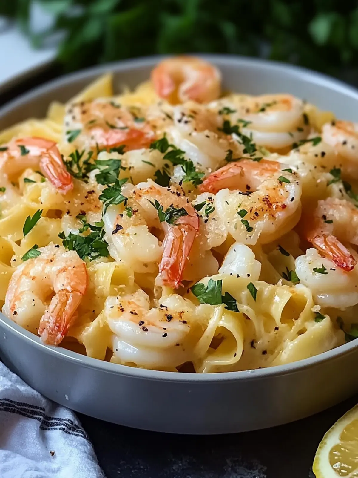 Garnelen Scampi Nudelauflauf