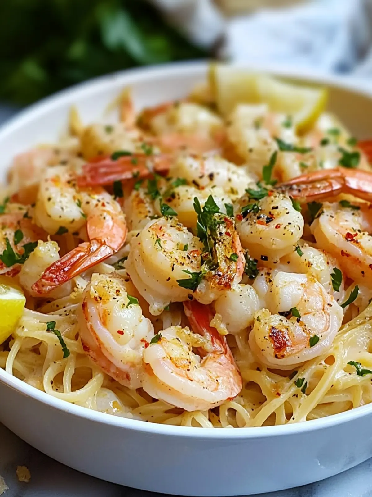 Garnelen Scampi Nudelauflauf